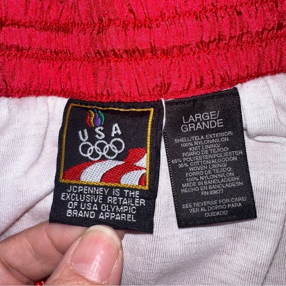 Vintage 90’s USA Olympics JC Penney Windbreaker Pants Ladies Red EUC Large - Picture 8 of 11